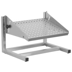 Adjustable Perforated Stainless Steel Footrest with Tilt, 12" x 15"