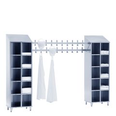 CleanPro® Stainless Steel Assembled Box Locker with Wardrobe Unit