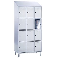 Stainless Steel Box Lockers with 12 Compartments
