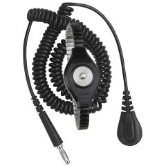 Desco 09081 Adjustable Ultra-Light Stainless Steel Expansion Wrist Strap with 4mm Snap, includes 6' Coil Cord