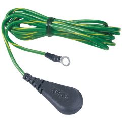 Desco 09817 Mat Grounding Cord without Resistor, 10mm Socket, 10' Cord