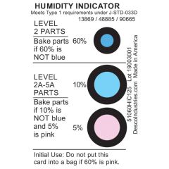 Desco 13869 J-STD-033B 3-Spot Humidity Indicator Cards, 5% 10% 60% RH