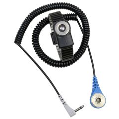 Desco 19902 MagSnap Metal Wrist Strap, includes 6' Coil Cord, Large