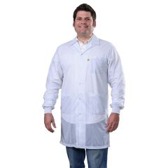 Desco Statshield® ESD Lab Coat with 3 Pockets & 2 Lines of Embroidery