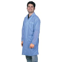 Desco Trustat® 73600 ESD Lab Coat with 3 Pockets, Blue, X-Small