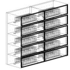 DMS 5490 Tape & Reel Storage Desiccator Cabinet, 10 Doors, 13" x 48" x 48"