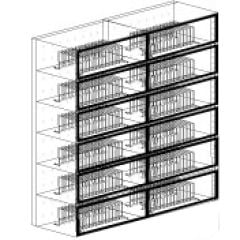 DMS 5491 Tape & Reel Storage Desiccator Cabinet, 12 Doors, 13" x 48" x 57"