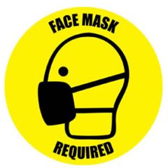 DuraStripe "FACE MASK REQUIRED" Social Distancing Sign
