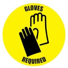 DuraStripe "GLOVES REQUIRED" Social Distancing Floor Sign
