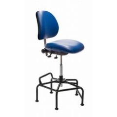 ergoCentric Ind. LF Bench Height Cleanroom Chair, Vinyl