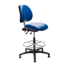 ergoCentric Ergo F 200 Bench Height Cleanroom Chair, Vinyl