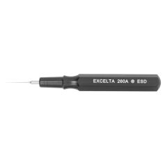 Excelta 260A-ESD ★★★ Mini-Spatula with Black Metal Handle & 0.01 Tip, 2.5" OAL