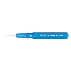 Excelta 260B-ESD ★★★ Mini-Spatula with Blue Metal Handle & 0.015 Tip, 2.5" OAL