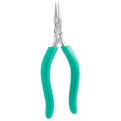 Excelta 2642S ★★ ESD-Safe Small Flat Nose Stainless Steel Pliers with Ergonomic "S" Grips , 6.25" OAL