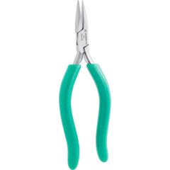 Excelta 2644S ★★ Small Chain Nose Stainless Steel Pliers and TealShield™ Long Cushioned Grip, 6.25" OAL