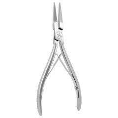 Excelta 2842-CR Medium Flat Nose Stainless Steel Cleanroom Pliers, 5.75" OAL