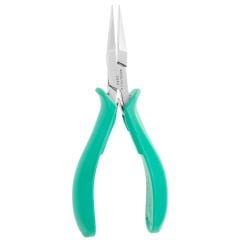 Excelta 2842 ★★ Medium Duck-Billed Flat Nose Stainless Steel Pliers with Molded Grips, 5.75" OAL