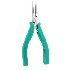 Excelta 2842D ★★ ESD-Safe Medium Flat Nose Stainless Steel Pliers with Serrated Jaw & Ergonomic Grips , 5.75" OAL