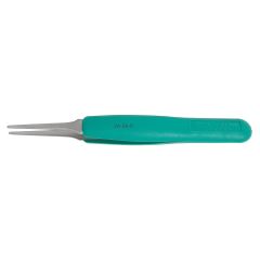 Excelta 2A-SA-R ESD-Safe ErgoTweezer® Stainless Steel Cleanroom Tweezers with Straight, Tapered, Flat Tips