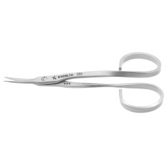Excelta 355 ★★★ Medical-Grade Scissors with Tapered Angled, Extra-Fine, Sharp Pointed Relieved Blades, 3.933" OAL