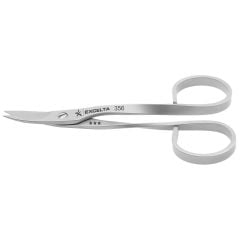 Excelta 356 ★★★ Medical-Grade Scissors with Curved Flat, Fine, Sharp Pointed Blades, 4.027" OAL