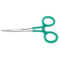 Excelta 38PH ★★ Locking Hemostat with Vinyl Coated Handles & 30° Curved, Serrated Jaw, 6.0" OAL 