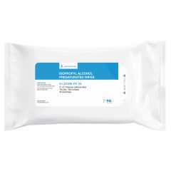 FG Clean Wipes 6-LS7030-PC-24 Presaturated Hydroentangled Polycellulose Cleanroom Wipes, 70% IPA, 9" x 9"