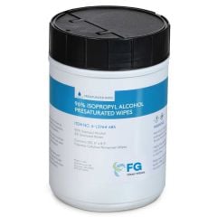 FG Clean Wipes 6-LS964-685 Presaturated Hydroentangled Polycellulose Cleanroom Wipes, 96% IPA, 6" x 8.5"