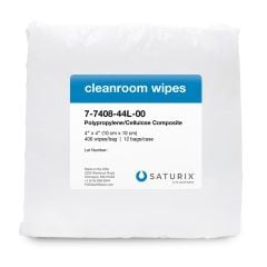 Polypropylene/Cellulose Composite Cleanroom Wipes, 4" x 4"