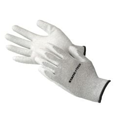 StaticTech Seamless Knit Nylon/Carbon Fiber ESD Assembly Gloves with Polyurethane Coated Grip Palm & Fingertips
