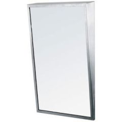 CleanPro® Wall Mounted Cleanroom Mirror with Fixed Tilt Stainless Steel Welded Frame