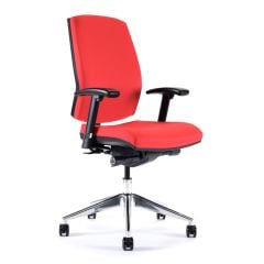 Gibo/Kodama EAL52BCS Alpha Series Desk Height ESD Office Chair with Polished Aluminum Base, Conductive Fabric