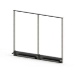 Gibo/Kodama US Surface Mounted Zinc Upright Set with Powder Coated Box Top for Ergo Lift Workstations
