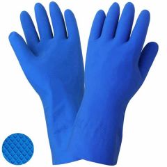 Global Glove 150 Unlined 17 Mil Latex Gloves, Blue