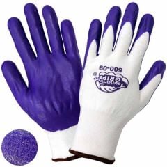 Nitrile Palm Coated 13-Gauge Nylon Knit Gloves, White