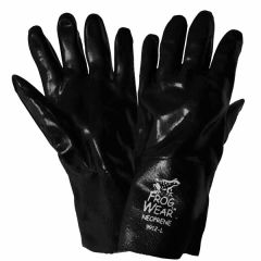 Global Glove 9912 Frogwear™ Heavy Weight Smooth Neoprene Gloves, Black, 12"