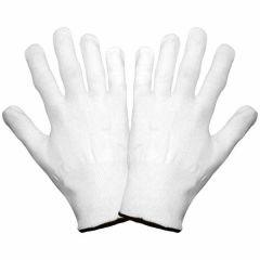 13-Gauge Nylon Knit Inspection Gloves, White