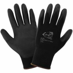 Global Glove PUG-17 Polyurethane Palm Coated Anti-Static 13-Gauge Nylon Gloves, Black