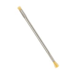 Gordon Brush 1005CK Anti-Static Double-Ended Applicator Brush with 0.5" Flat Hog Hair Bristles, 0.25" dia. Trim & Stainless Steel Handle, 4.5" OAL