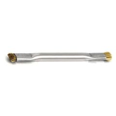 Gordon Brush 1010CK Anti-Static Double-Ended Applicator Brush with 1/2" Hog Hair Bristles, 3/16" Tapered, 1/4" Flat Trim & 3/8" dia. Zinc-Plated Steel Handle, 4-1/2" OAL