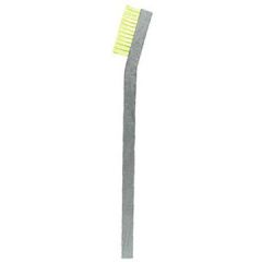 Scratch Brush with Single Row 0.16" Dissipative Nylon Bristles & Aluminum Handle, 6.4375" OAL