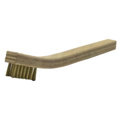 Gordon Brush 15B-003 Scratch Brush with 1.5" Triple Row Brass Bristles, 0.003 Trim & Plywood Handle, 7.75" OAL