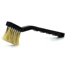 Gordon Brush 21HHLT Anti-Static Scratch Brush with Triple Row 1-3/8" Horse Hair Bristles, 1" Trim & 7/16" dia. Plastic Handle, 7-3/16" OAL