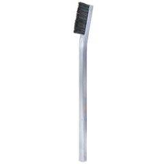 Conductive Scratch Brush with Double Row 1-1/4" Stainless Steel 0.003" dia. Bristles, 7/16" Trim & 1/4" dia. Aluminum Handle, 6-7/16" OAL