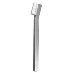 Scratch Brush with Triple Row 0.10" Dissipative Nylon Bristles & Aluminum Handle, 6.4375" OAL