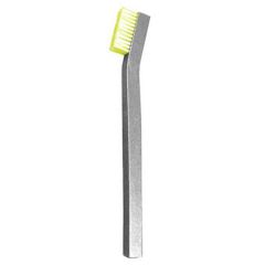 Scratch Brush with Double Row 0.16" Dissipative Nylon Bristles & Aluminum Handle, 6.4375" OAL