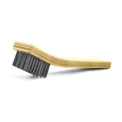 Gordon Brush 36SS Scratch Brush with Large Quadruple Row 2-1/8" Stainless Steel 0.008" dia. Bristles, 3/4" Trim & Plywood Toothbrush Handle, 8-1/4" OAL