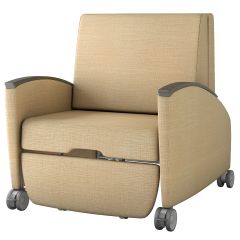 healtHcentric Aloe Sleeper Chair with Urethane Open Arms & Casters