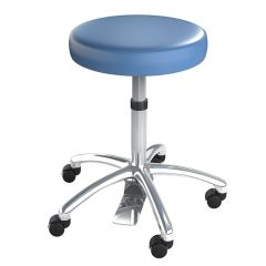 healtHcentric Ultimate Medical Stool, IC+ Infection Control Upholstery, Chrome Base