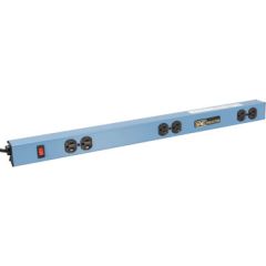 MTS Electrical Channel with 6 Outlets, EZE Blue, 28"